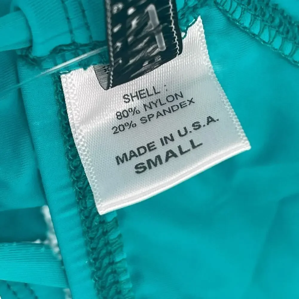 ✨NWT Dippin' Daisy's high-neck criss-cross bikini top in a teal small